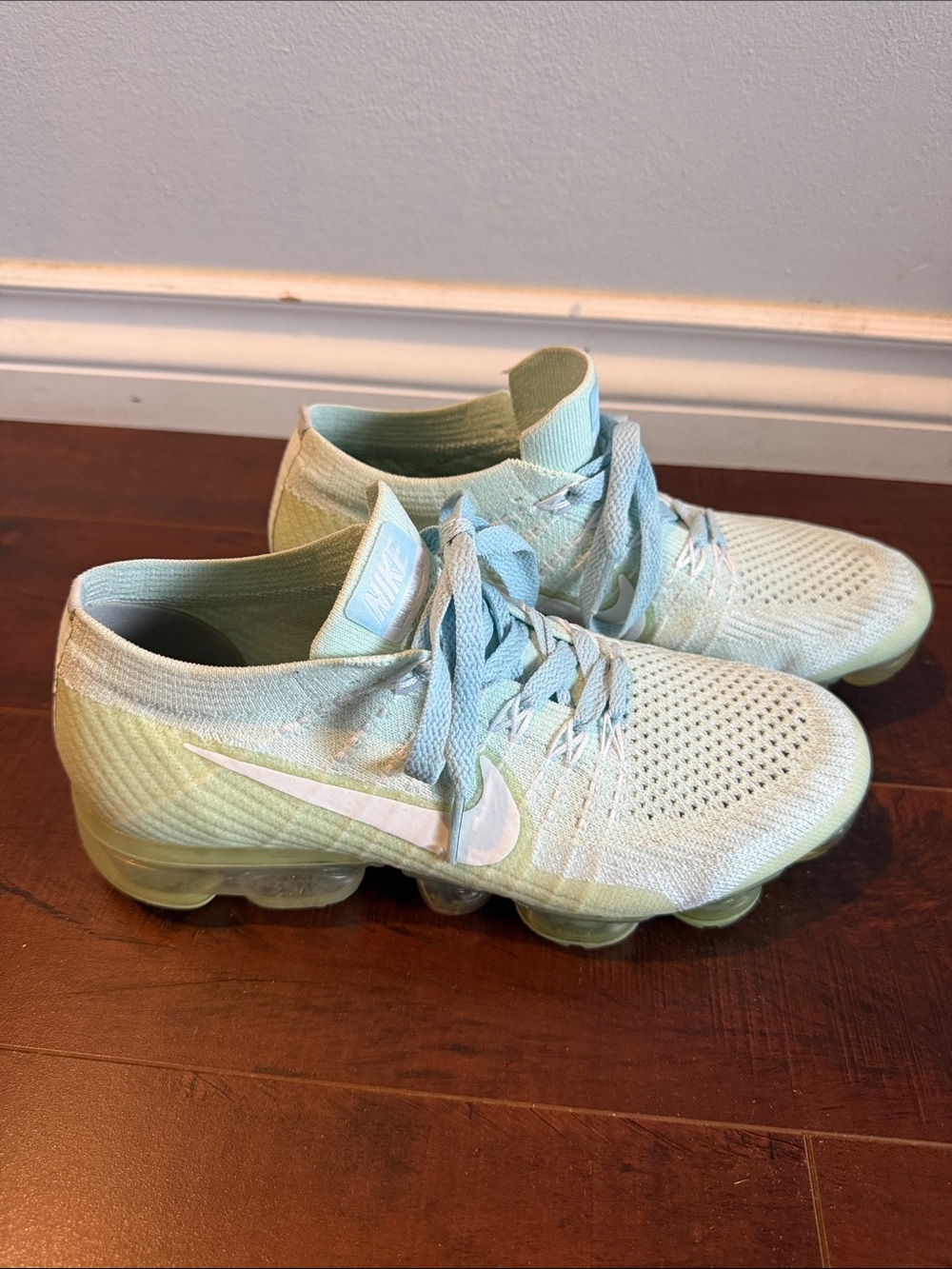 Nike Women’s VaporMax Flyknit Athletic Sneakers - Mint Green